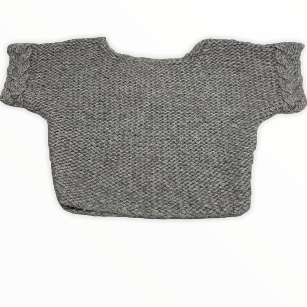 Kenji Hand Knit Gray Sweater size Large